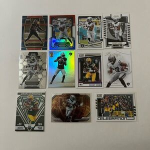 Davante Adams New York Jets Lot of 11 NFL Football Trading Cards Raiders Packers